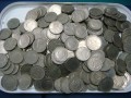Bolsa 100 monedas 5 PESETAS 1957, Franco, níquel, en calidad MBC