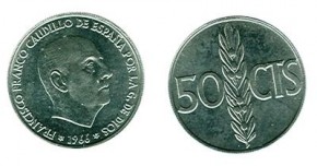 Moneda 50 CNTIMOS 1966 estrella 69, con calidad SC
