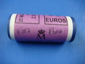 Cartucho 25 monedas de 2 Euros Espaa 2007, Tratado de Roma, con calidad SC.