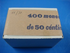Caja 400 monedas 50 CÉNTIMOS 1966 estrella 71, con calidad SC