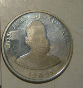 Moneda de 5 ECUS de 1995, PLATA, con calidad SC